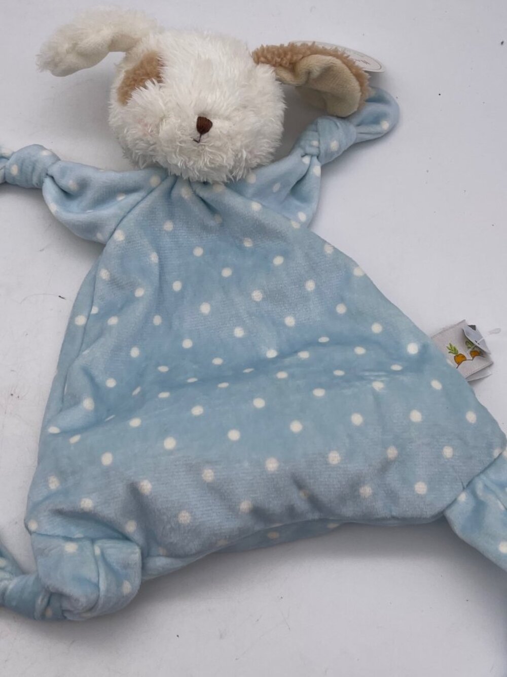 Bunnies By The Bay SKIPIT KNOTTY FRIEND Puppy Dog Polka Dot Lovey Blue White T24